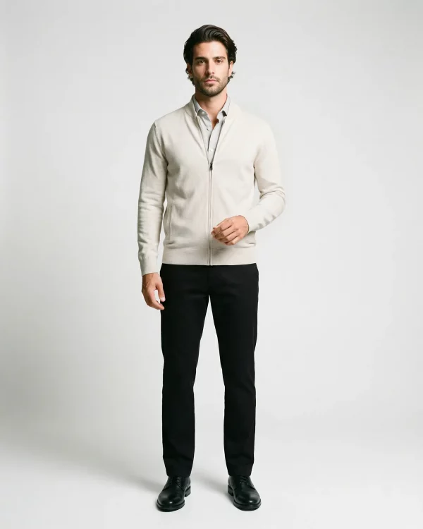 Cárdigan Cremallera Algodón Compacto